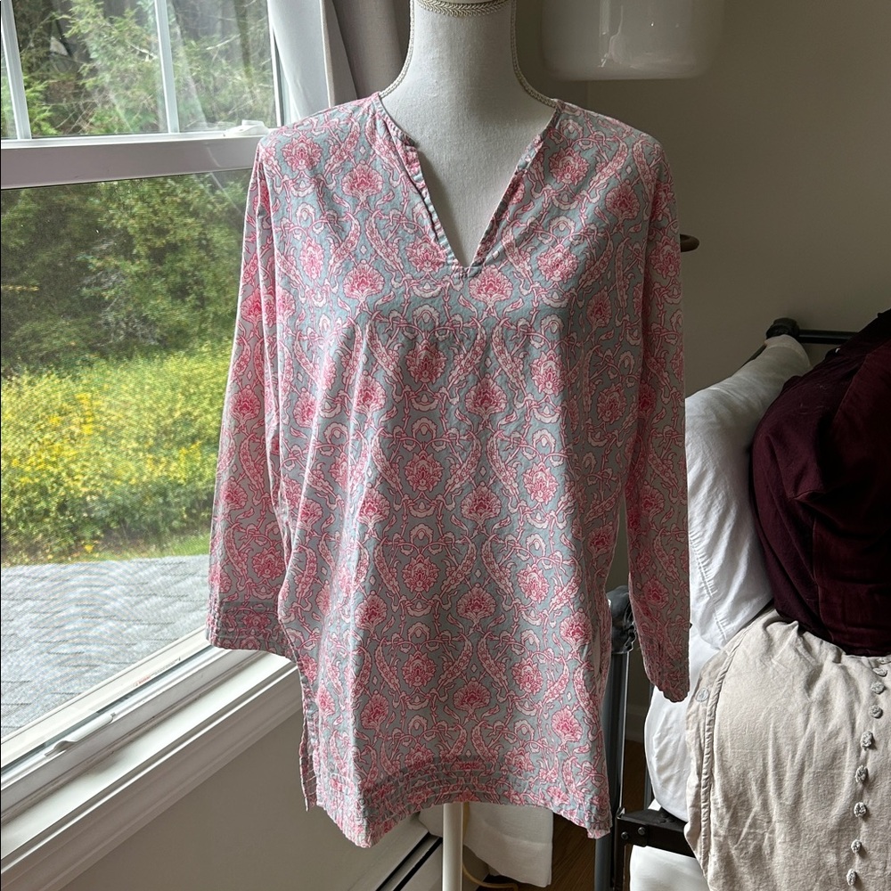 Needham Lane India Cotton Pink and Blue Tunic M